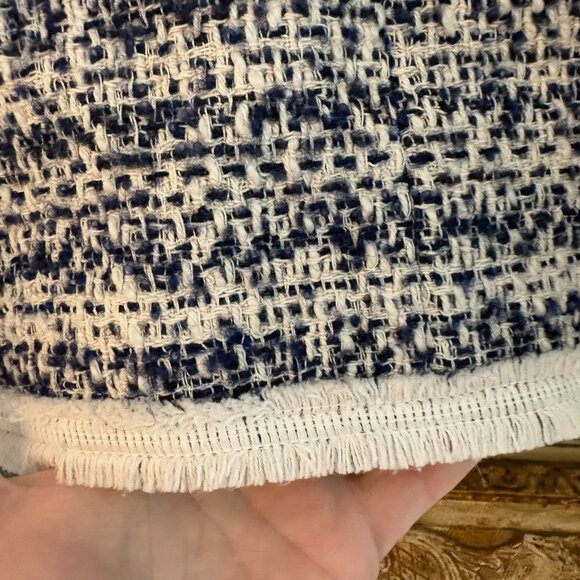Helene Berman London Navy White Tweed Double Breasted Boucle Blazer Jacket M NWT - Picture 13 of 14